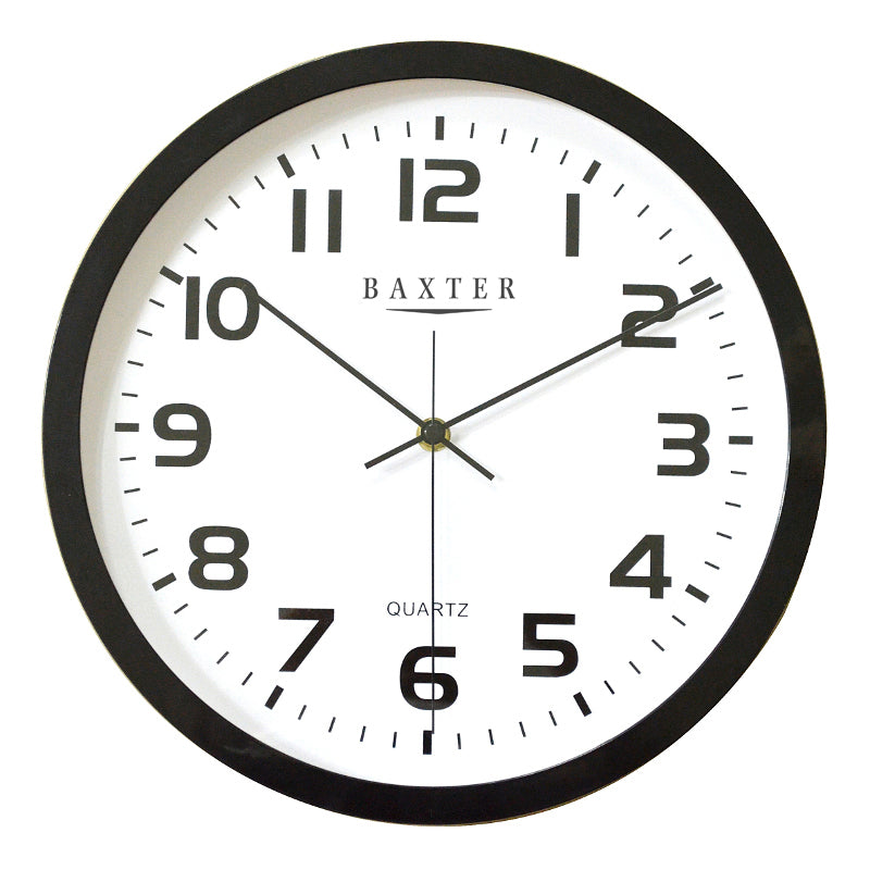York Wall Clock Arabic Numerals, 30x30x4cm - Black - 24657