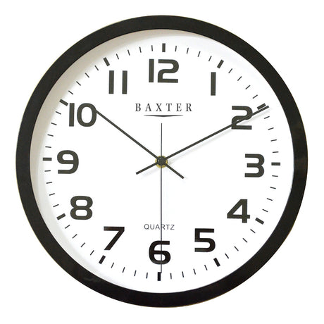 York Wall Clock Arabic Numerals, 30x30x4cm - Black - 24657