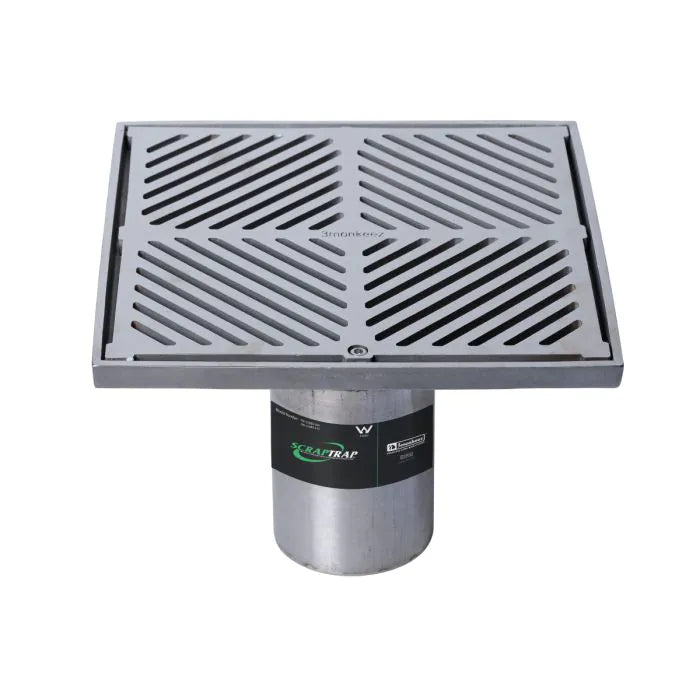 3monkeez FW-250BS-304 250mm Square Floor Waste Arrestor I 304 Grade Stainless Steel