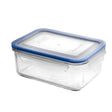 Rectangular Tempered Glass Container 1090ml - 28007
