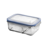 Rectangular Duo Tempered Glass Container 670ml - 28023