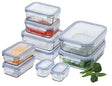 10 Piece Rect Tempered Glass Set: 2x2000ml, 2x1000ml, 2x715ml, 2x400ml, 2x150ml - 28041