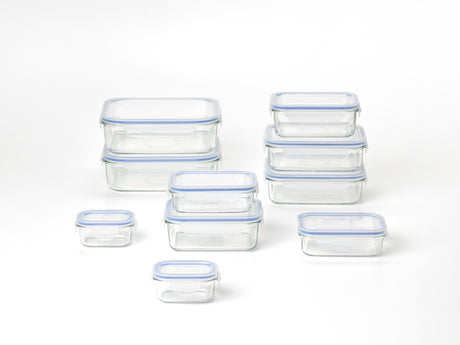 10 Piece Rect Tempered Glass Set: 2x2000ml, 2x1000ml, 2x715ml, 2x400ml, 2x150ml - 28041 (2)