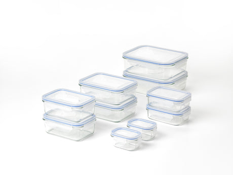 10 Piece Rect Tempered Glass Set: 2x2000ml, 2x1000ml, 2x715ml, 2x400ml, 2x150ml - 28041 (3)