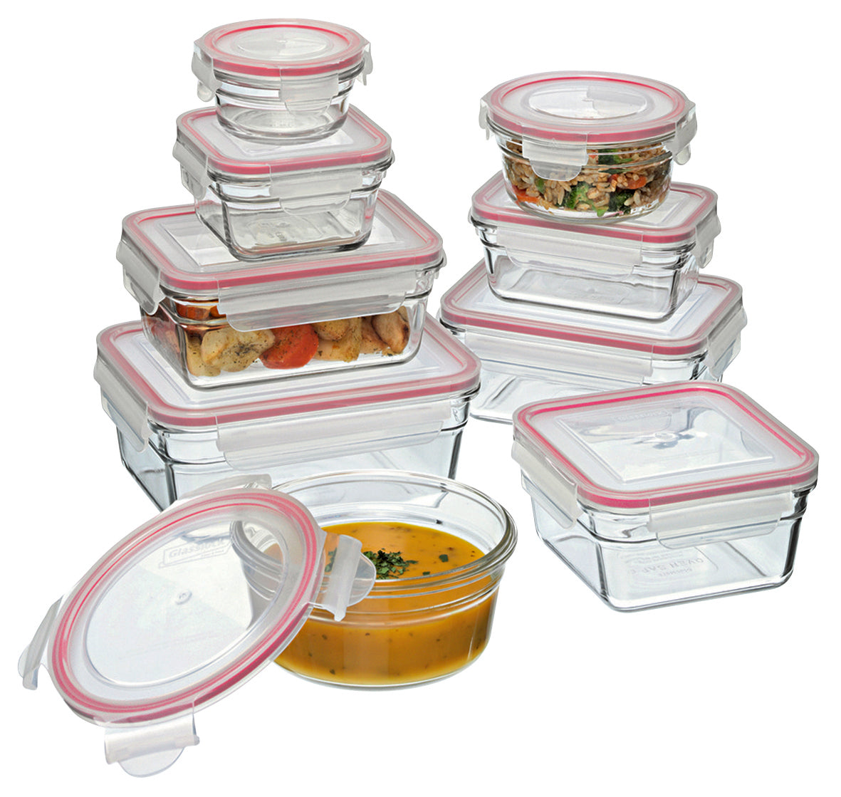 9 Piece Oven Safe Set; 1x1730ml, 2x970ml, 1x900ml, 1x850ml, 1x485ml, 1x450ml, 1x405ml, 1x190ml - 28060