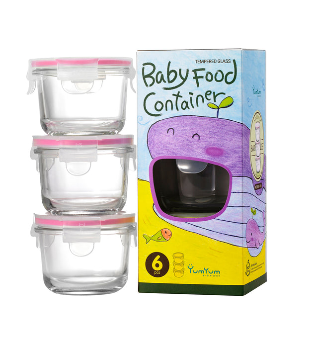 3 Piece Baby Food Container Set Round 165ml - 28093