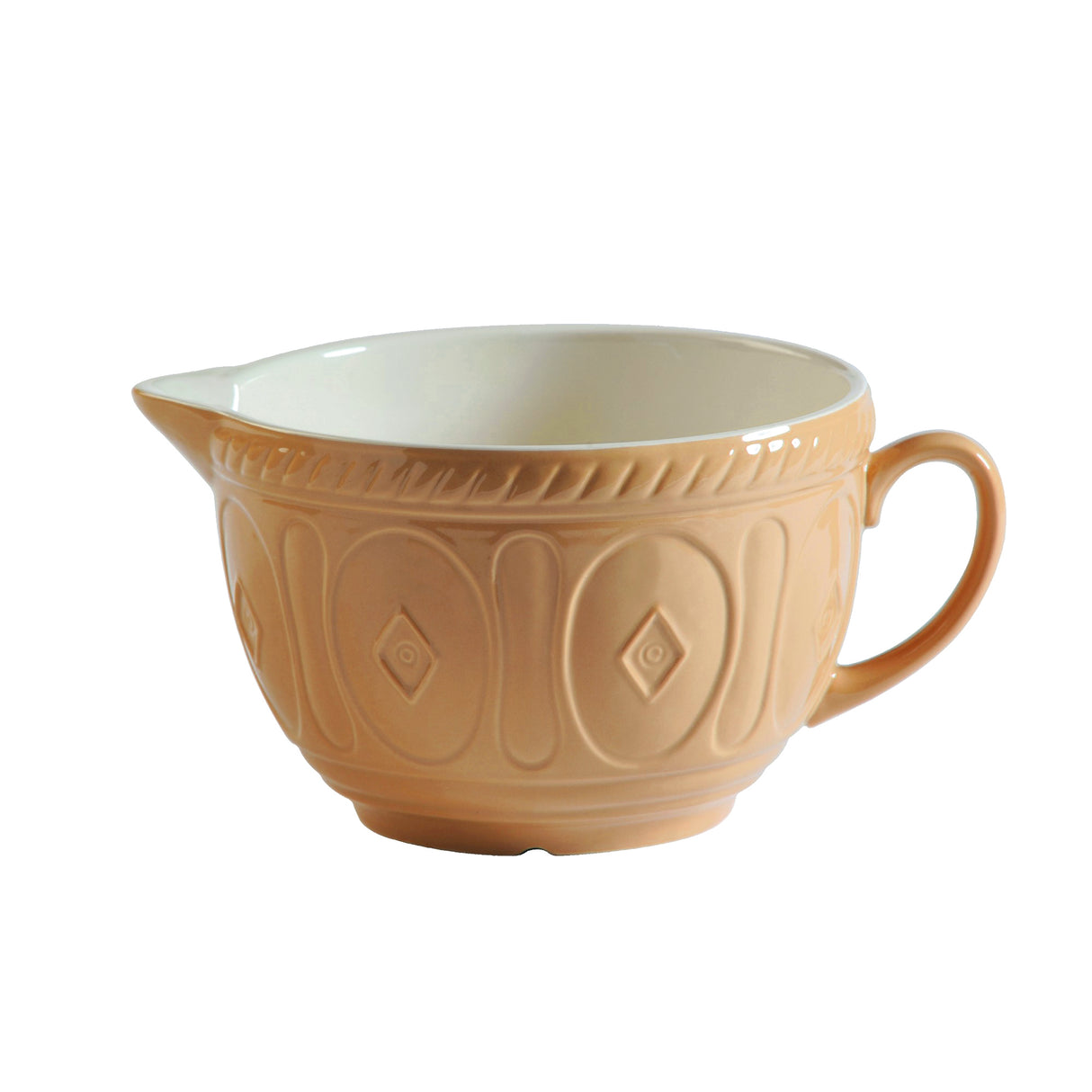 28321 - Cane Batter Bowl, 25 x 19 x 13cm/1.9 Litre - Stoneware