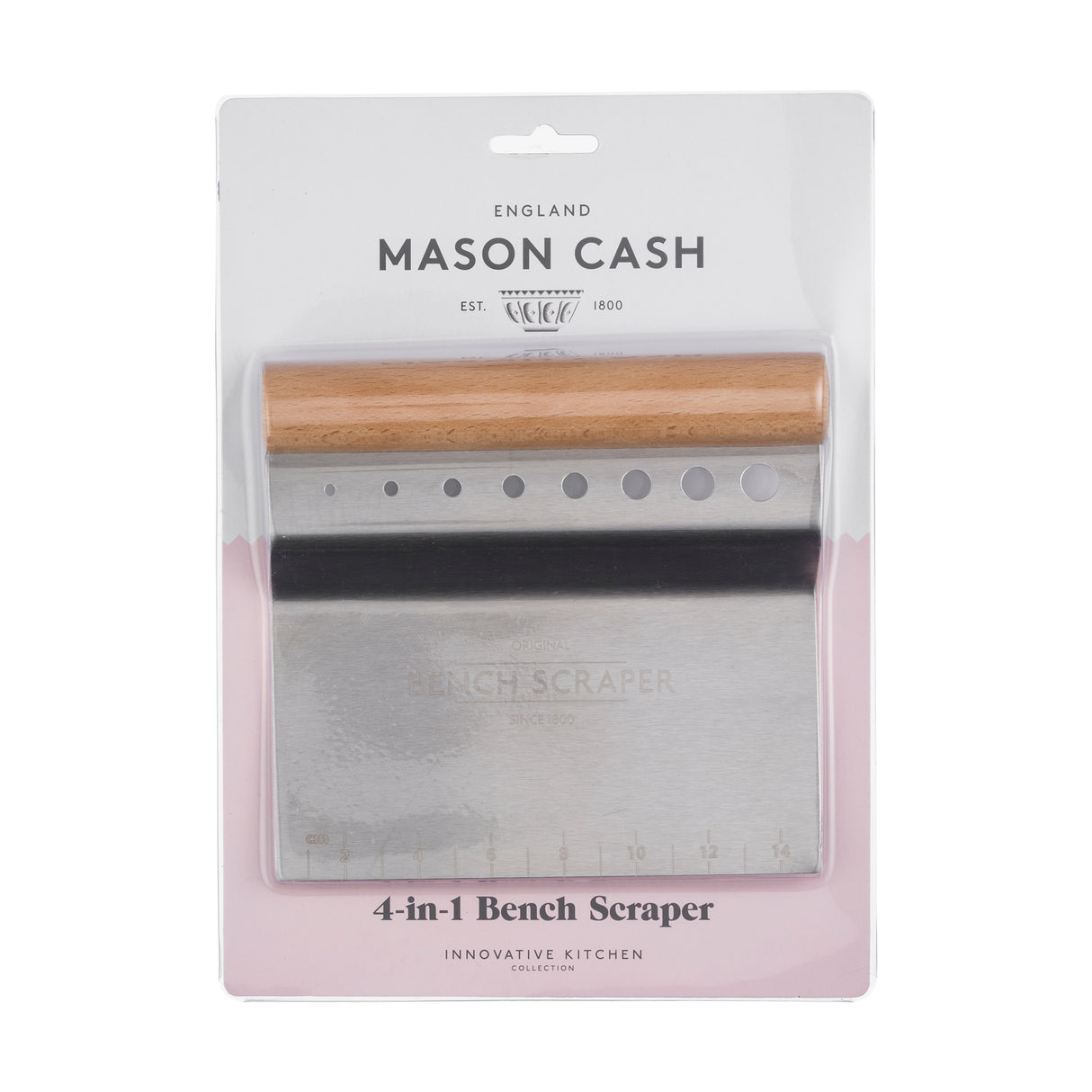 Innovative Kitchen Bench Scraper, 15 x 14 x 2.5cm - Stainless Steel