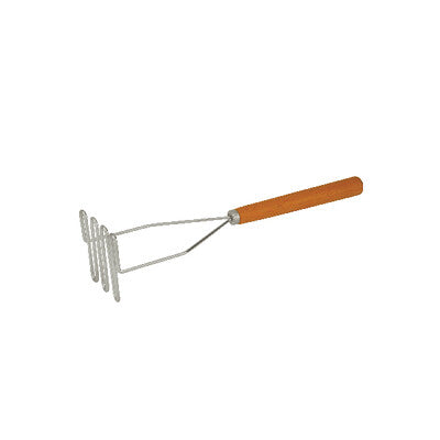Trenton Commercial Heavy-Duty Stainless Steel Potato Masher with Wood Handle