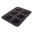 Daily Bake Silicone 6 Cup Jumbo Muffin Pan - Charcoal