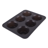 Daily Bake Silicone 6 Cup Jumbo Muffin Pan - Charcoal