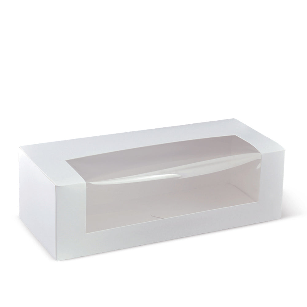 Detpak White Window Patisserie Box 260x110x80mm (300 Pack)