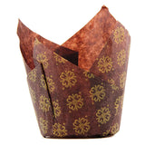 Alpen Brown & Gold Tulip Muffin Wraps 90/50x60mm 250 Pack
