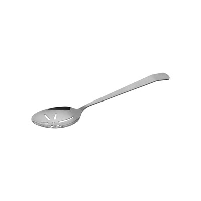 Moda Brooklyn 18/10 Stainless Steel Commercial Serving Spoon & Fork Collection (Solid, Slotted & Forks - Silver & Black PVD Finishes)
