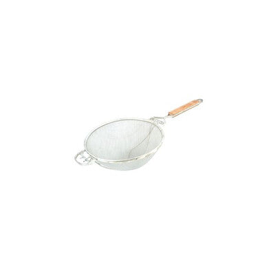 Trenton Stainless Steel Mesh Strainer Collection with Wood Handle (Fine, Medium & Double Mesh - 70mm to 300mm Sizes)