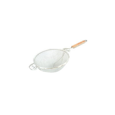 Trenton Stainless Steel Mesh Strainer Collection with Wood Handle (Fine, Medium & Double Mesh - 70mm to 300mm Sizes)
