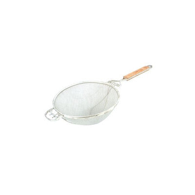 Trenton Stainless Steel Mesh Strainer Collection with Wood Handle (Fine, Medium & Double Mesh - 70mm to 300mm Sizes)