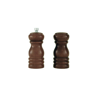 Trenton Salt & Pepper Mill Grinder Set & Combo Collection (Dark Wood & Clear Acrylic - 100mm to 150mm Sizes)