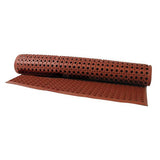 Trenton Heavy-Duty Interlocking Anti-Fatigue Rubber Floor Mat (1550x930mm - Black & Terracotta)