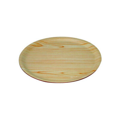 Trenton Round Wooden Serving Tray Collection (Mahogany & Birch Finishes / 330mm, 370mm & 435mm Sizes)