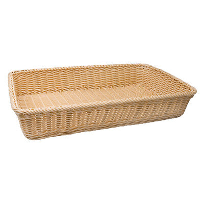 Sunnex Natural Polypropylene Heavy-Duty Rectangular Display Basket Collection (360mm to 530mm Sizes)
