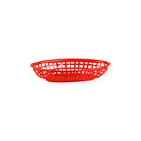Trenton Polypropylene Oval Fast Food Serving Baskets (240x150x50mm - Black, Red & White) (Set of 36)