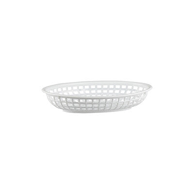 Trenton Polypropylene Oval Fast Food Serving Baskets (240x150x50mm - Black, Red & White) (Set of 36)