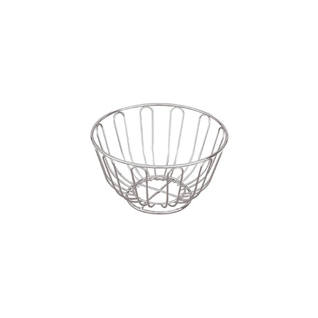 Bread Basket-Chrome | Round | 200X115Mm