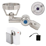 3monkeez T-3MSS-BUB45SWB 45 Degree Wall-Mount Sensor Bubbler with Metal Mouthguard I Battery Operated