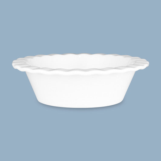 Fluted Pie Dish, 12.5 x 4cm/170ml - New Bone Porcelain