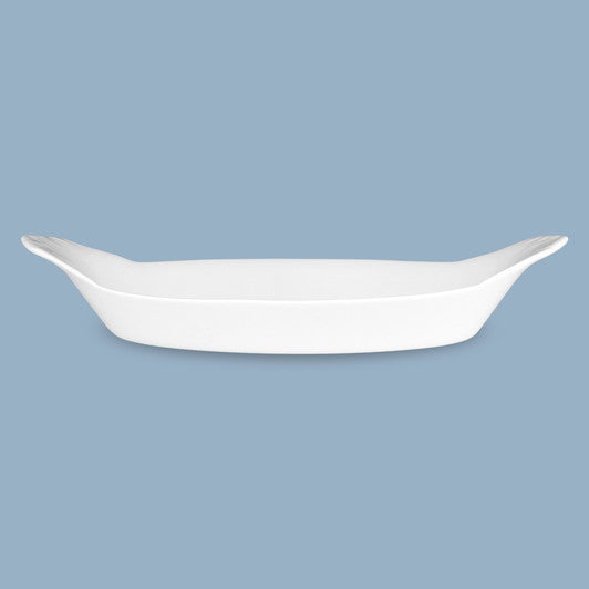 Oval Au Gratin Dish, 19.5cm - New Bone Porcelain