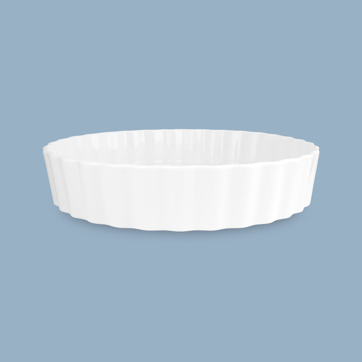 Deep Quiche Dish, 25 x 5cm - New Bone Porcelain