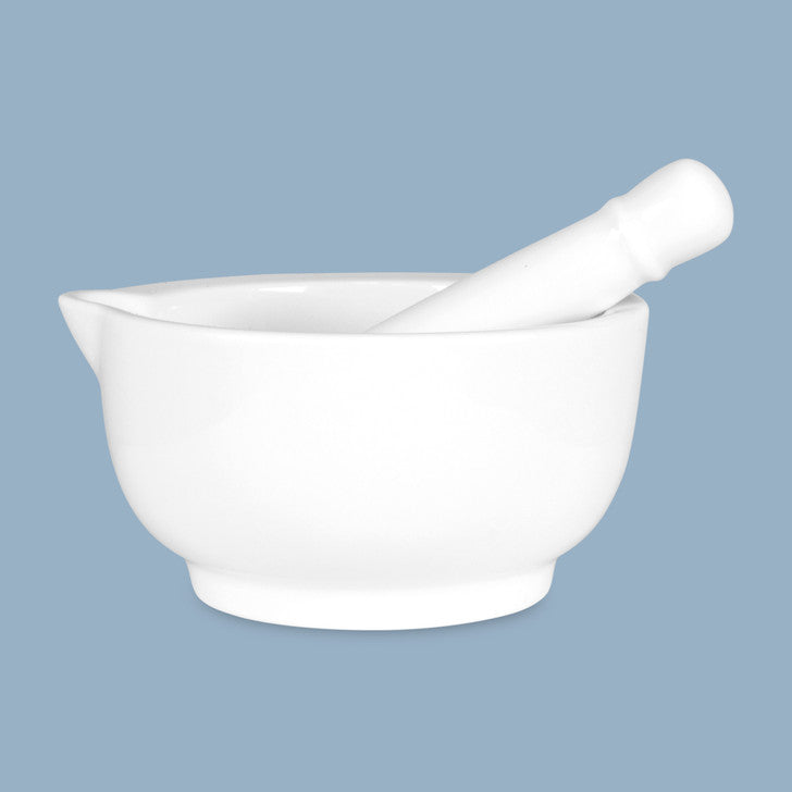 Mortar & Pestle, 12cm - New Bone Porcelain