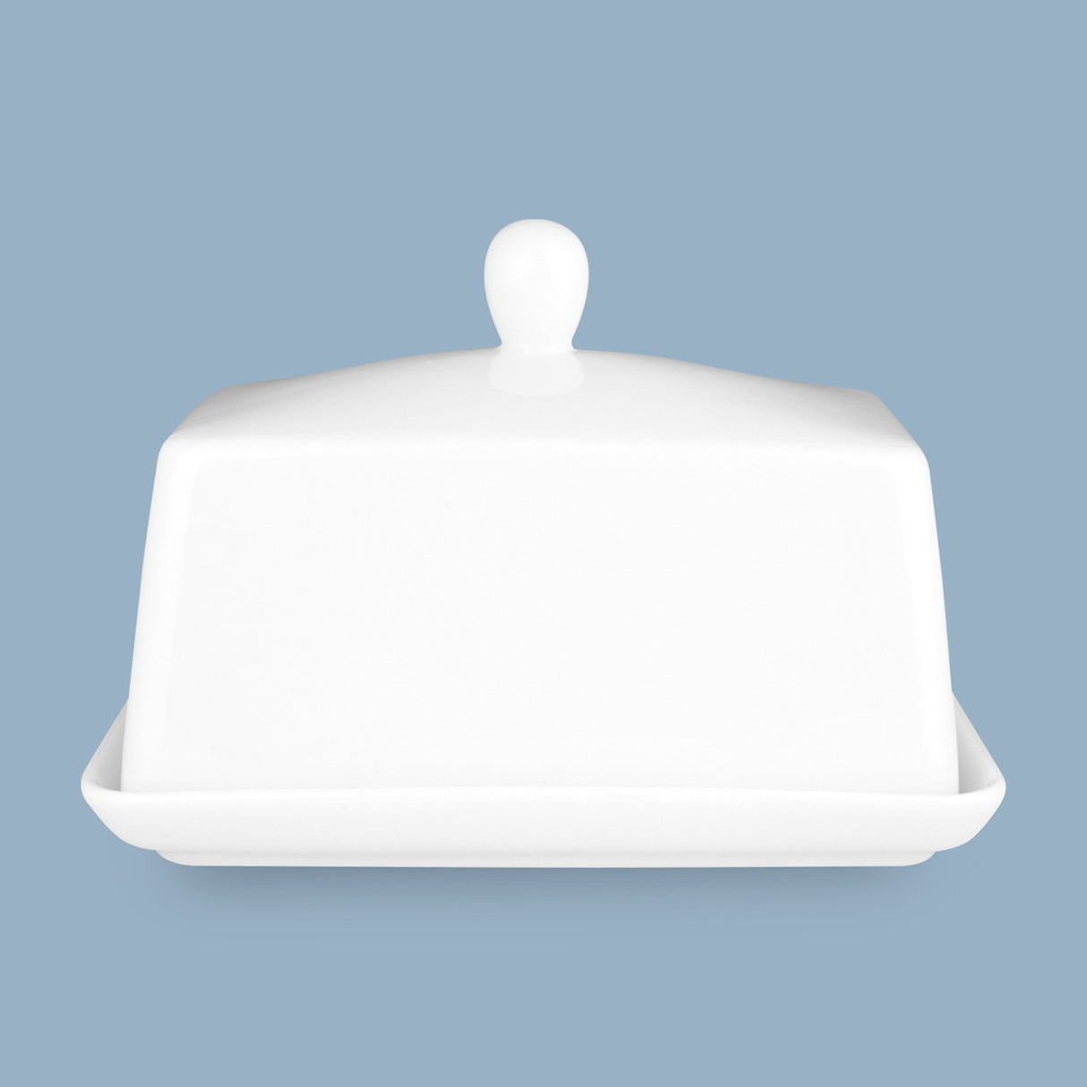 Butter Dish, 16 x 11 x 11cm - New Bone Porcelain