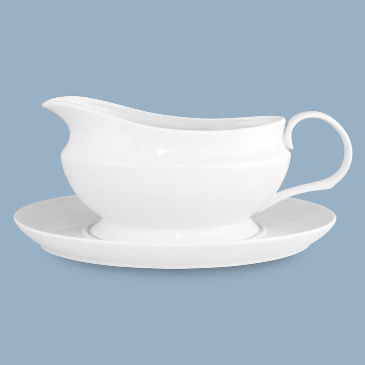 Gravy Boat with Saucer, 550ml - New Bone Porcelain
