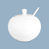 Round Sugar Bowl with Spoon, 500ml - New Bone Porcelain