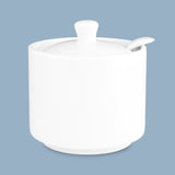 Straight Sugar Bowl with Spoon, 240ml - New Bone Porcelain