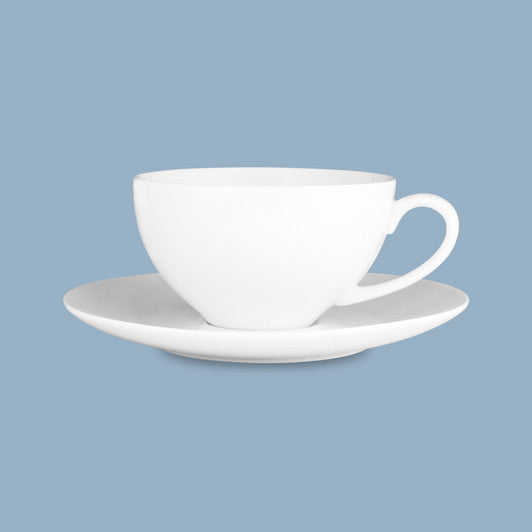 Cappuccino Cup and Saucer, 320ml - New Bone Porcelain