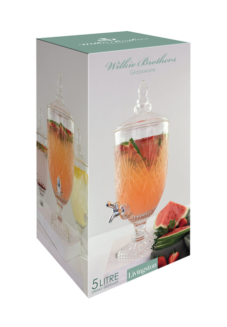 Livingston Drinks Dispenser, 5 Litre - Glass - 45509 (3)