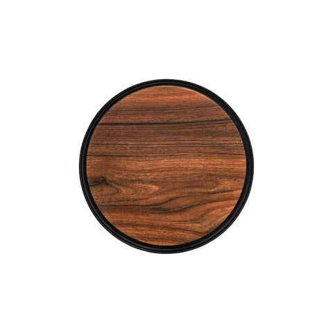 46626 - Zicco Melamine Contempo Round Anti-Slip Tray Oak 304x15mm (S