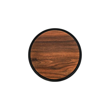 46628 - Zicco Melamine Contempo Round Anti-Slip Tray Oak 304x15mm (S