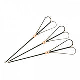 Bamboo Skewer-Heart| Black | 100Mm | 100Pcs/Pack