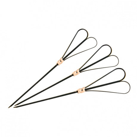 Bamboo Skewer-Heart | Black | 120Mm | 100Pcs/Pack