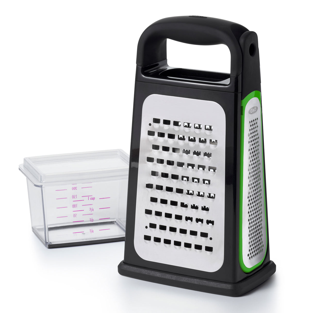 Etched Box Grater with Removeable Zester