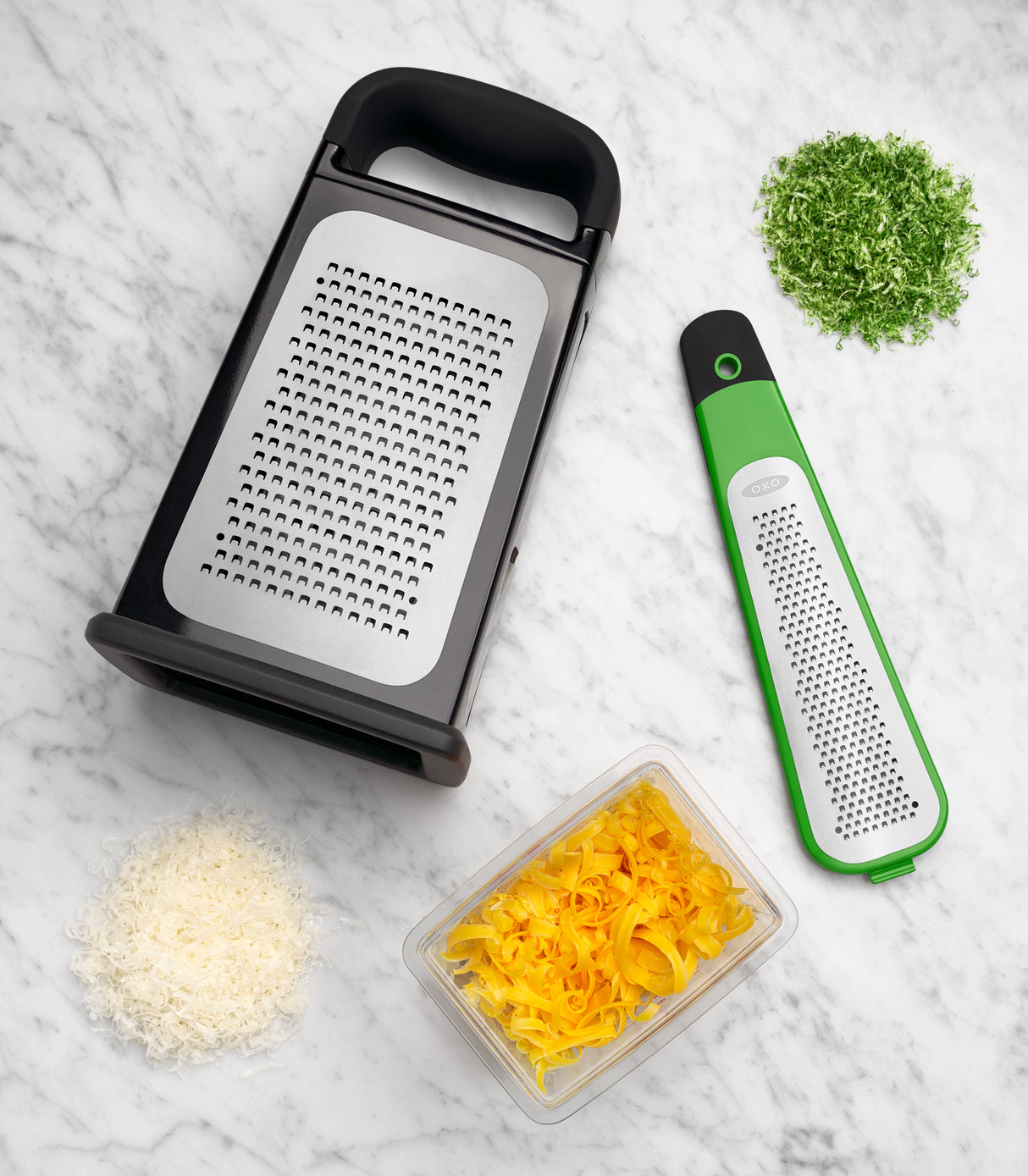 Etched Box Grater with Removeable Zester