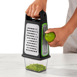 Etched Box Grater with Removeable Zester
