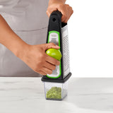 Etched Box Grater with Removeable Zester