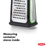 Etched Box Grater with Removeable Zester