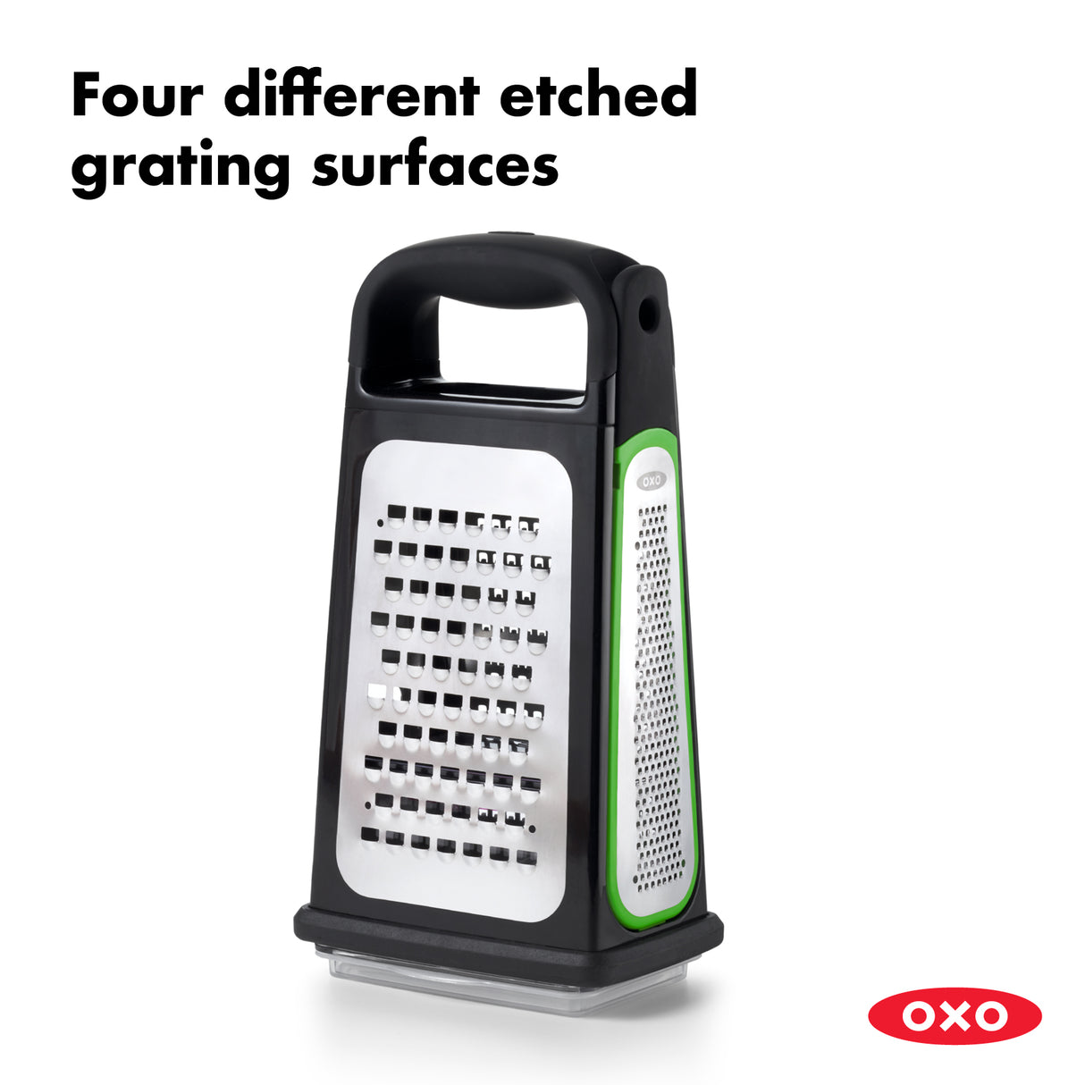Etched Box Grater with Removeable Zester