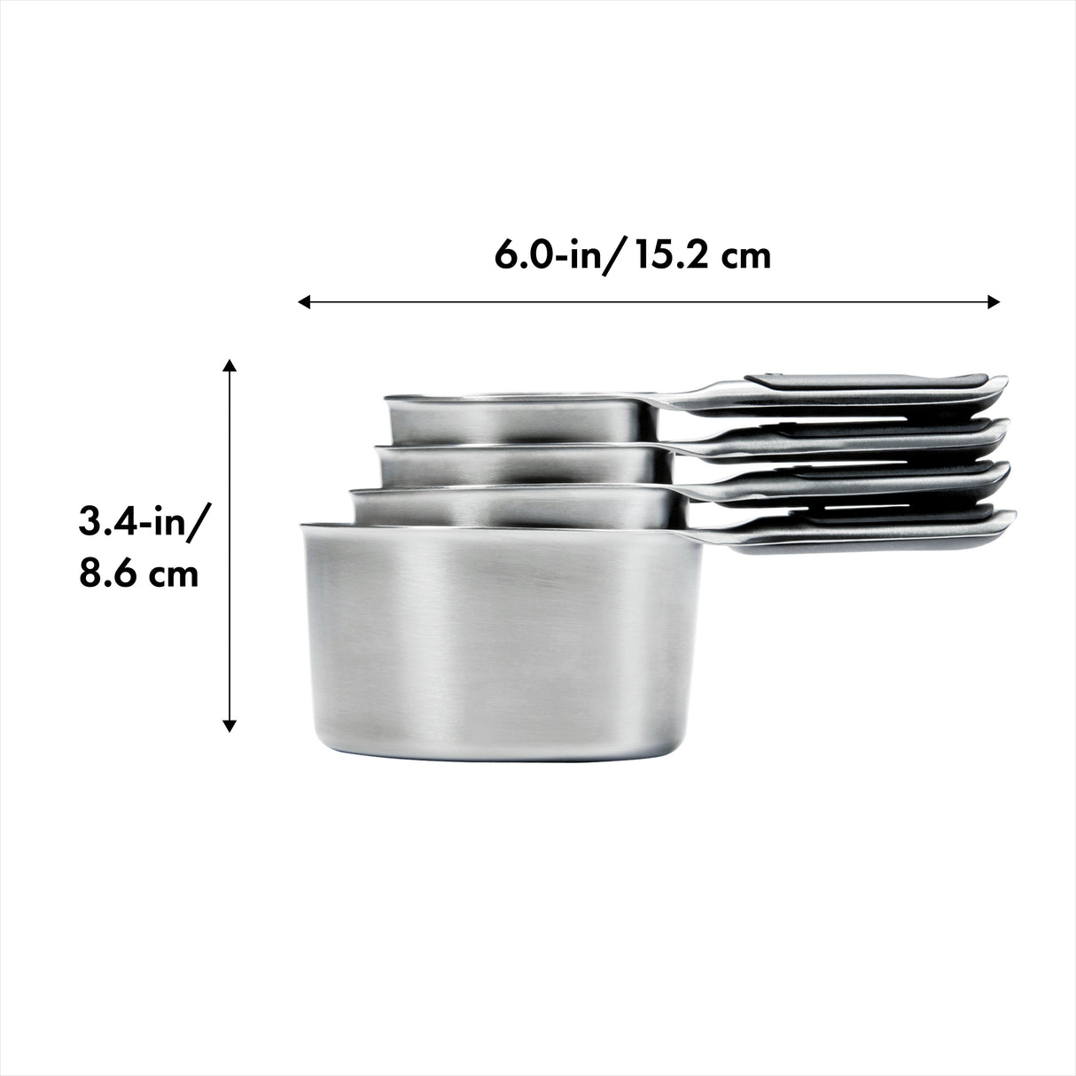 4 Piece Stainless Steel Measuring Cup Set